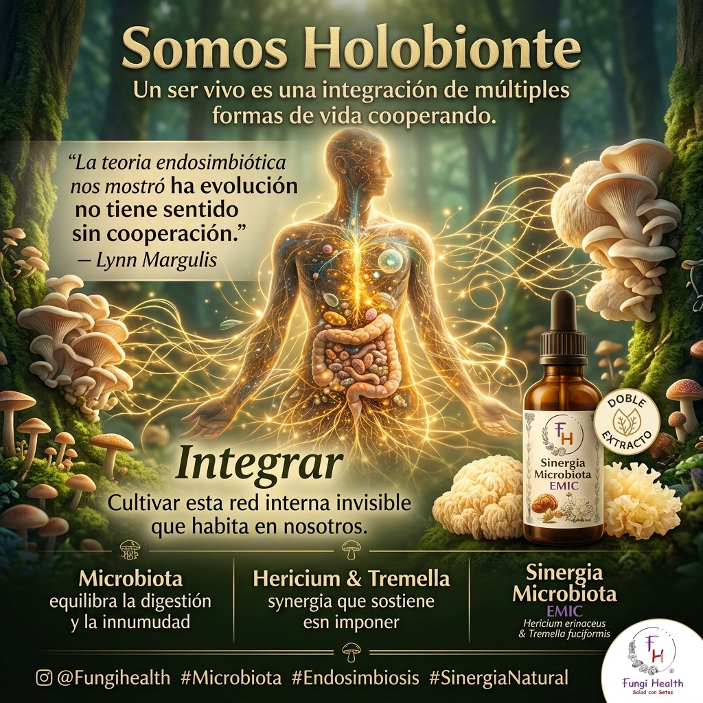 Sinergia Microbiota Emic (Melena de León + Tremella fuciformis)