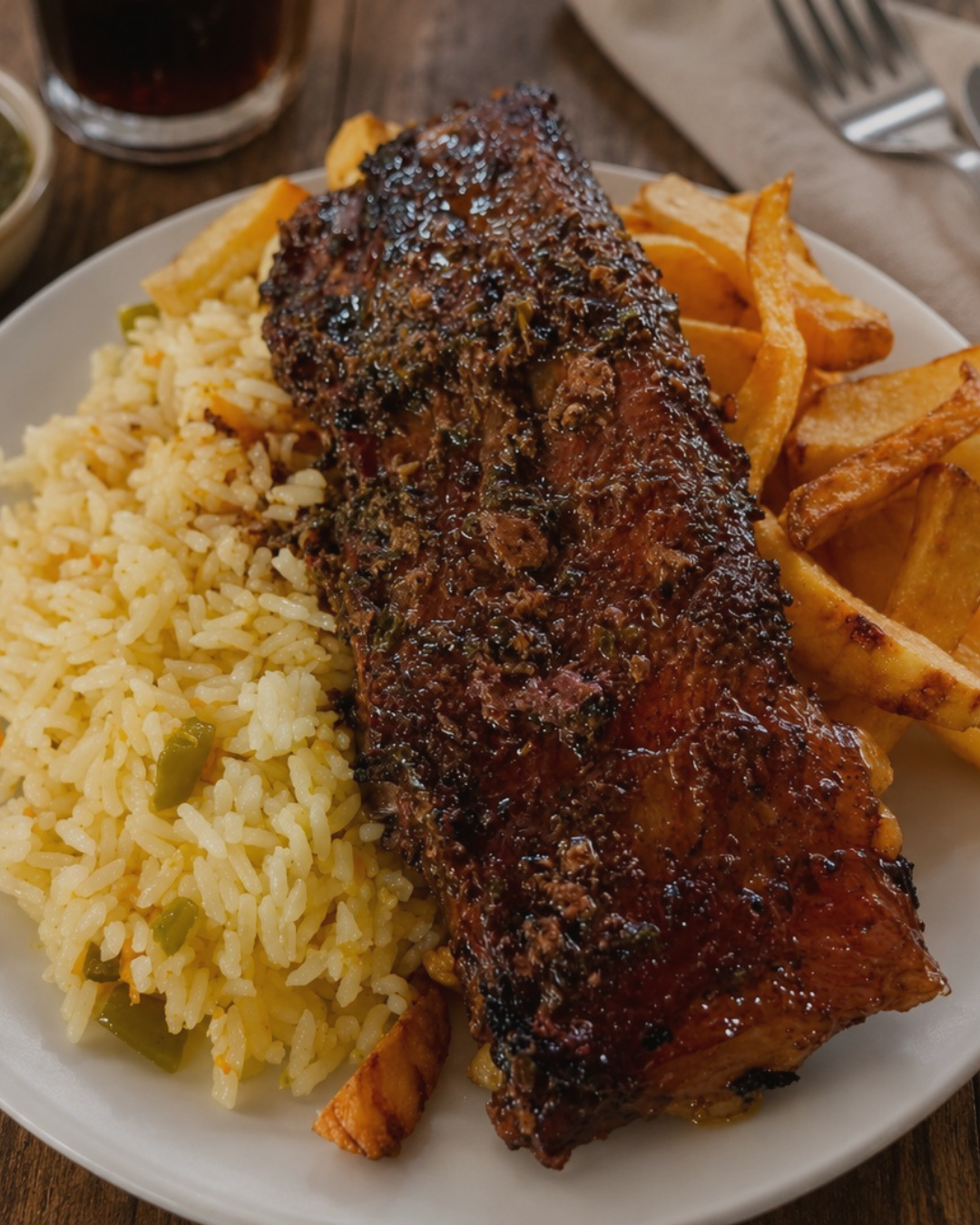 Costillar al horno con agregado