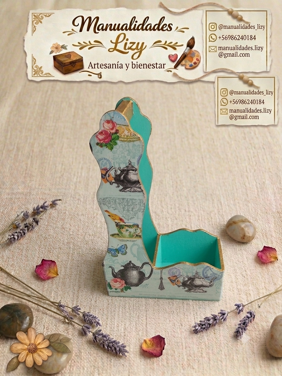 Porta Endulzante y Té Artesanal - Diseño Personalizable
