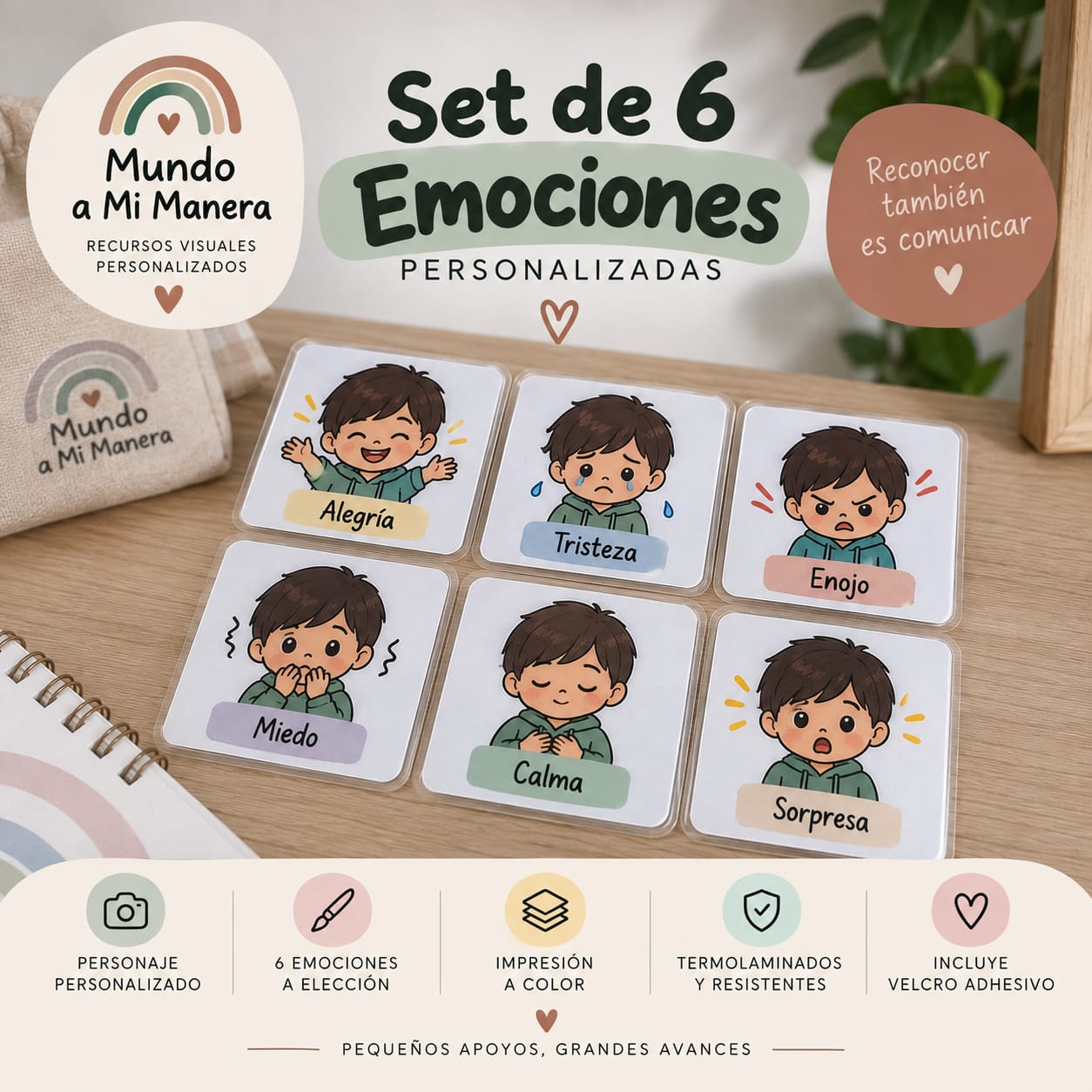 Set de 6 Emociones Personalizadas